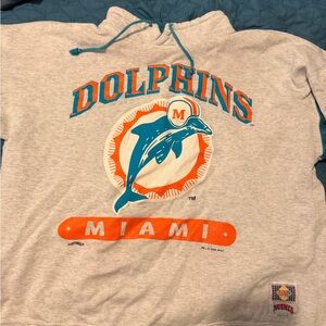 Vintage Miami Dolphins Gray Hoodie